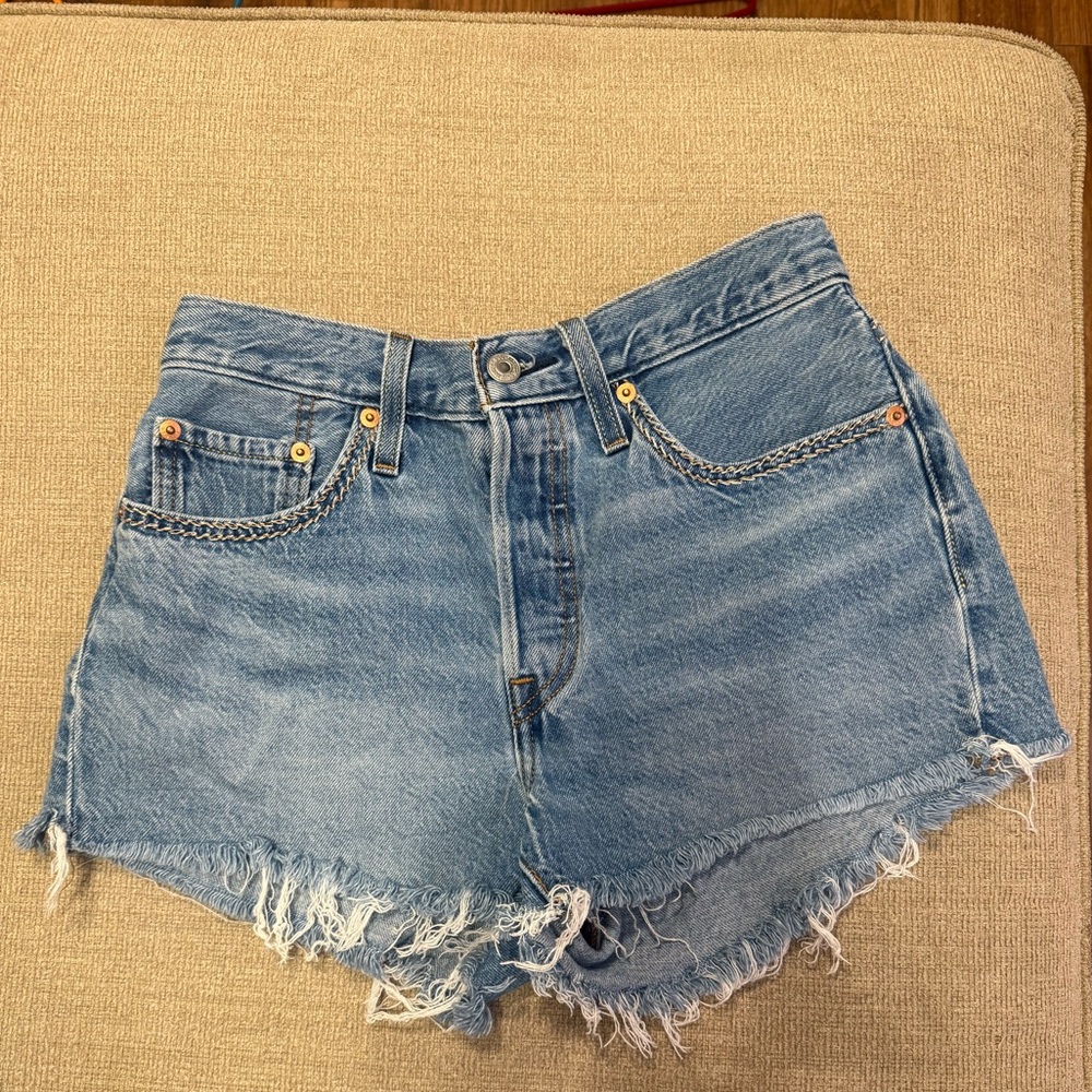 Levi's 501 Blue Jean Shorts.